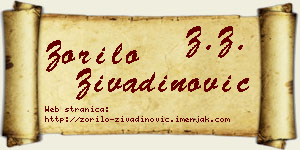 Zorilo Živadinović vizit kartica